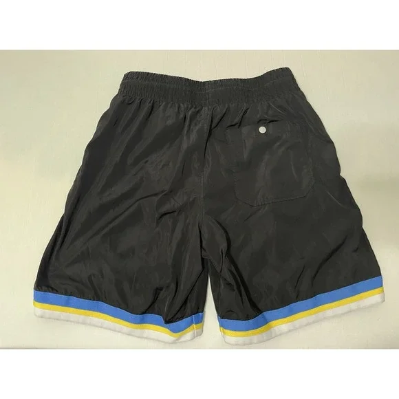 Diesel Boxing/Swim Shorts Men's Size Large Black Striped Rare Mesh‎ Lined